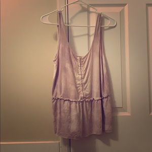 American Eagle purple tie dye peplum tank